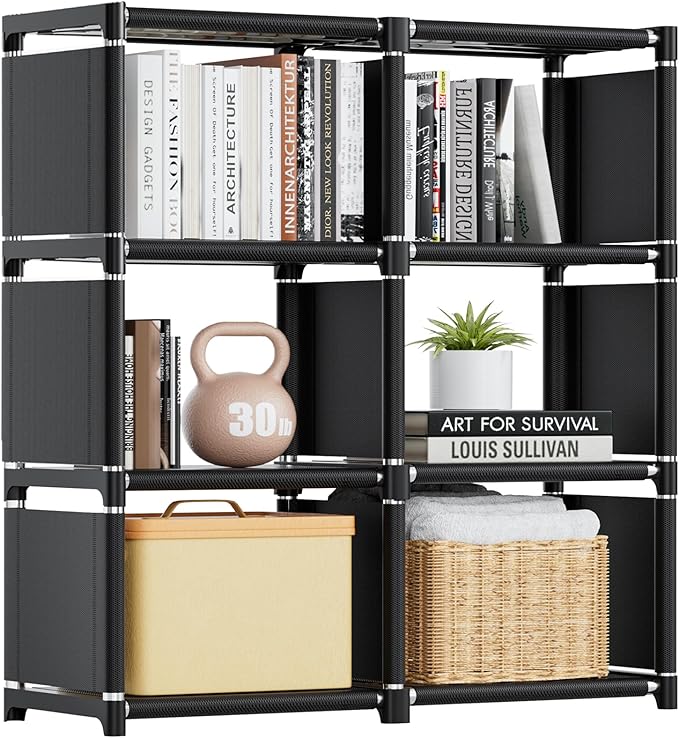 Mavivegue Book Shelf, 6 Cube Storage Organizer, DIY Bookcase, Metal Cube by Mavivegue