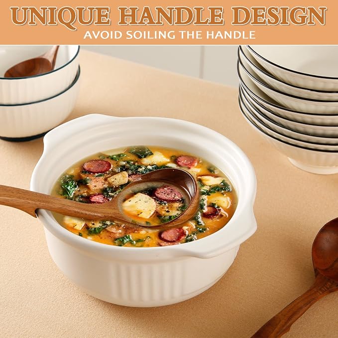 3Pcs Wooden Ladle for Soup, 3Size Natural Teak Wooden Cooking Spoons, Wood Soup - Image 6