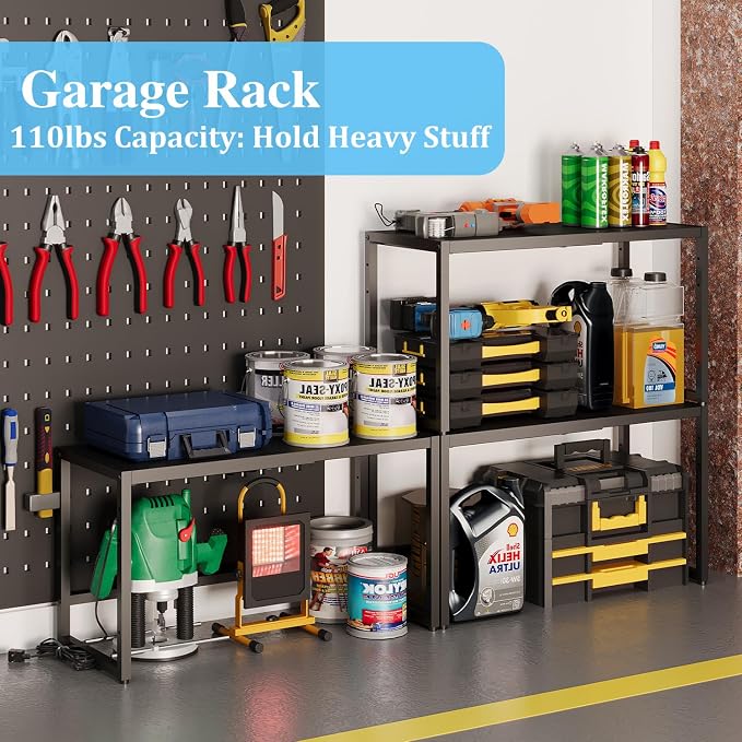 Expandable Metal Storage Shelves, 110LBS Heavy Duty Shelving Units and Storage - Image 7