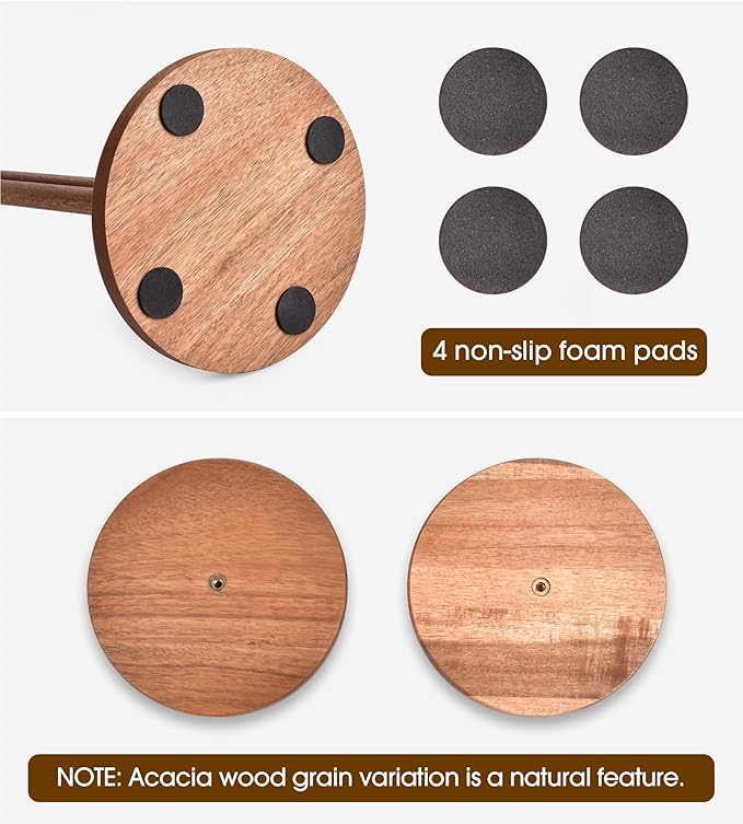 Acacia Wooden Paper Towel Holder Stand - Image 3