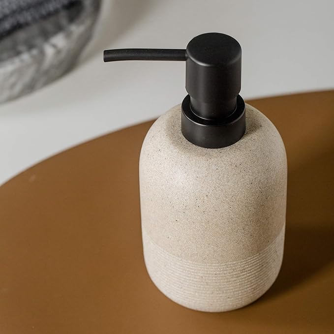 GalDal 2pcs/Set Beige Hand Soap Dispenser Sets, Resin Liquid Soap Dispenser - Image 3