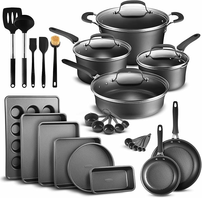Pots and Pans Set, 23-Piece Non Stick Cookware & Bakeware Sets by Unknown