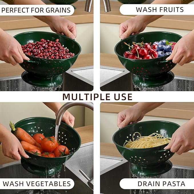Metal Colander Set of 3, Strainer Basket - Image 6
