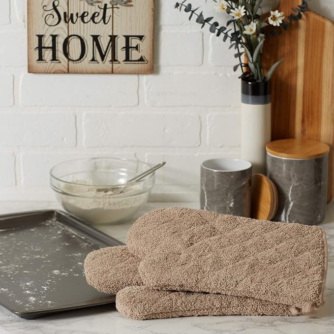 DII Basic Terry Collection 100% Cotton Quilted, Oven Mitt, 2 Piece - Image 4
