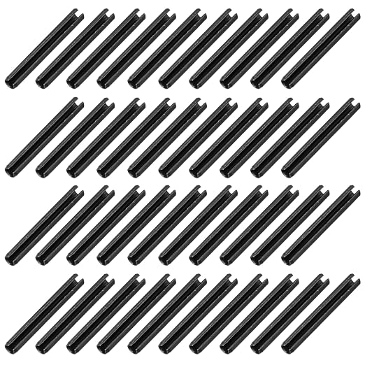 MECCANIXITY 60Pcs Slotted Split Roll Pins 1/5 Inch Dia. 1-3/5 Inch Length 65Mn by MECCANIXITY