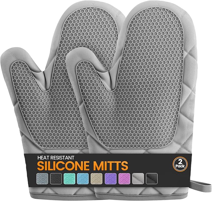 Silicone Oven Mitts, Heat Resistant 2PCS Oven Mitts by Unknown