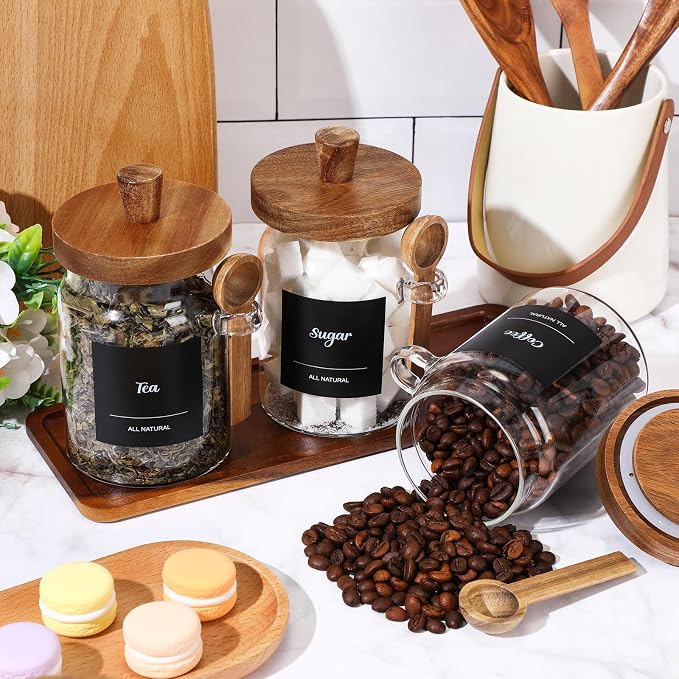 Suclain 3 Pcs Glass Coffee Container - Image 4