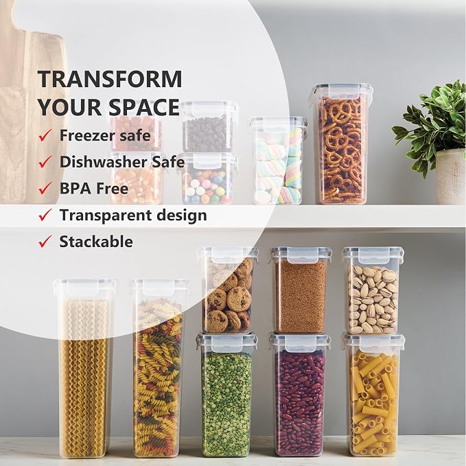 DWËLLZA KITCHEN Set of 14 Airtight Food Storage Containers - Image 5