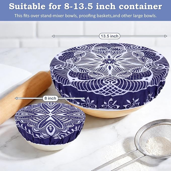 2 Large Reusable Beeswax Bowl Covers - Image 5