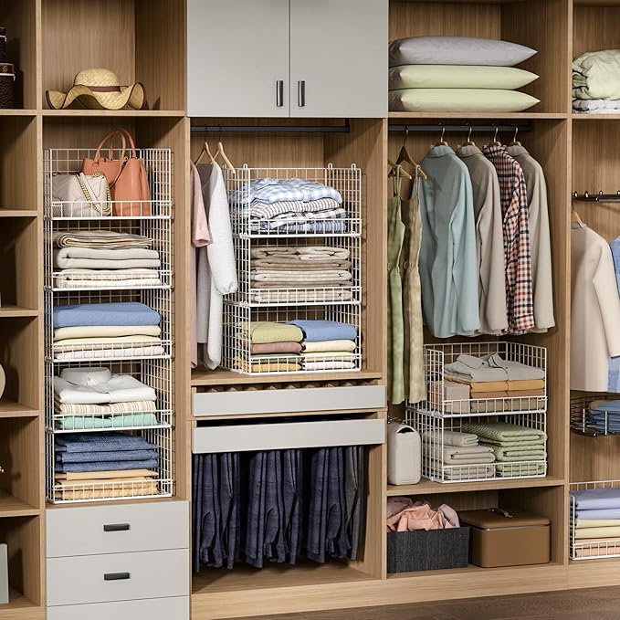 Yociyoga 5-Tier Stackable Closet Organizers and Storage Basket - Image 5