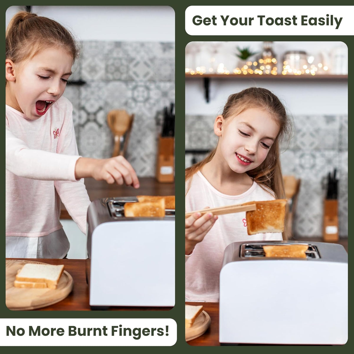 Toaster Tongs With Magnet | Kitchen Utensils For Cooking and Holding