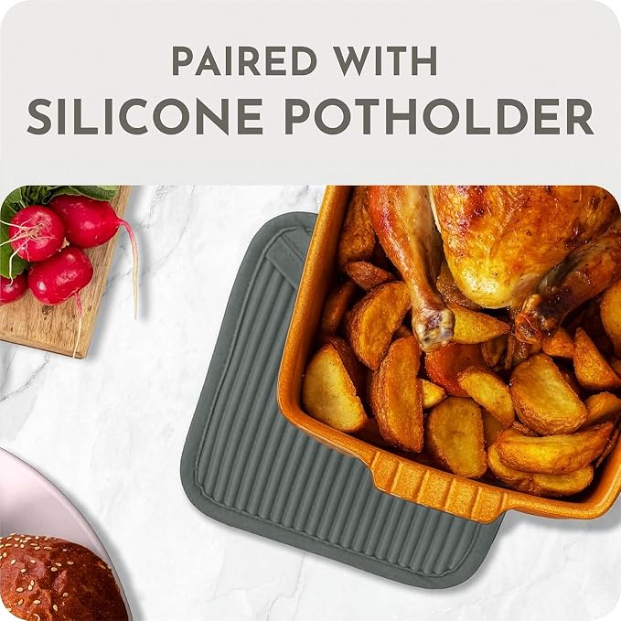 Extra Long Silicone Oven Mitts and Pot Holders Sets | Heat Resistant 500°F - Image 6