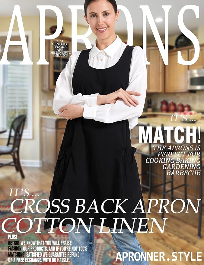 Cozy Adjustable Cross Back Aprons - Image 2