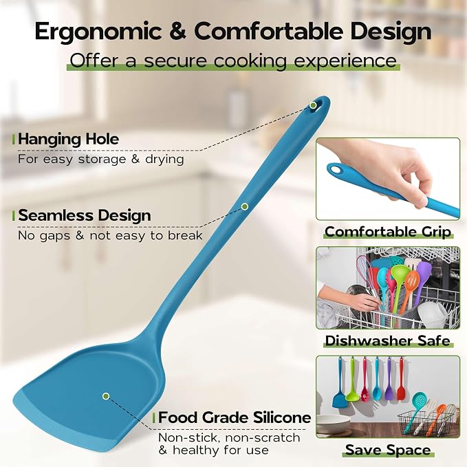 Onader Silicone Kitchen Utensils, Non Toxic Cooking Utensils Set - Image 5