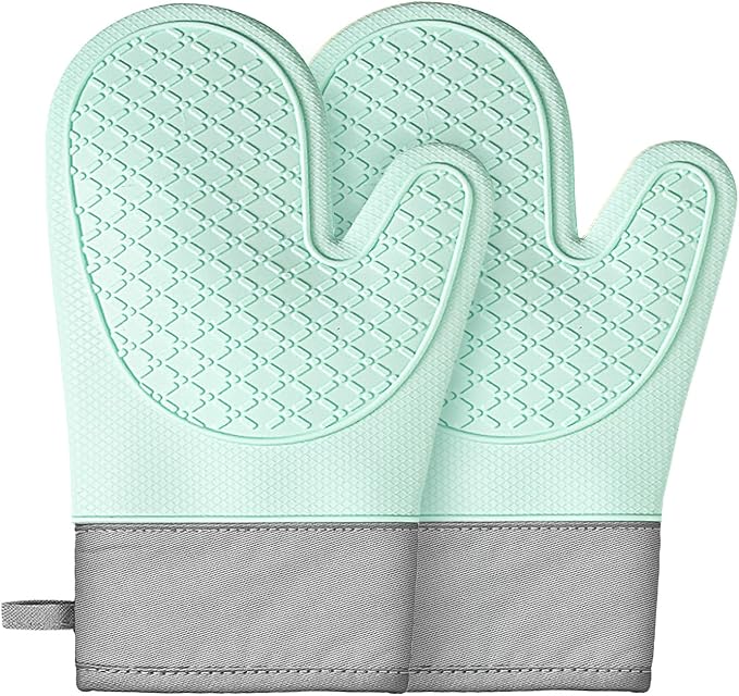 Silicone Oven Mitts, Waterproof Non Slip Grip Oven Gloves by Unknown