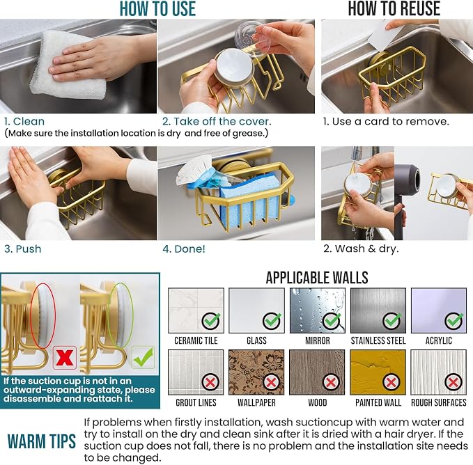 TAILI Sponge Holder for Kitchen Sink - Image 7