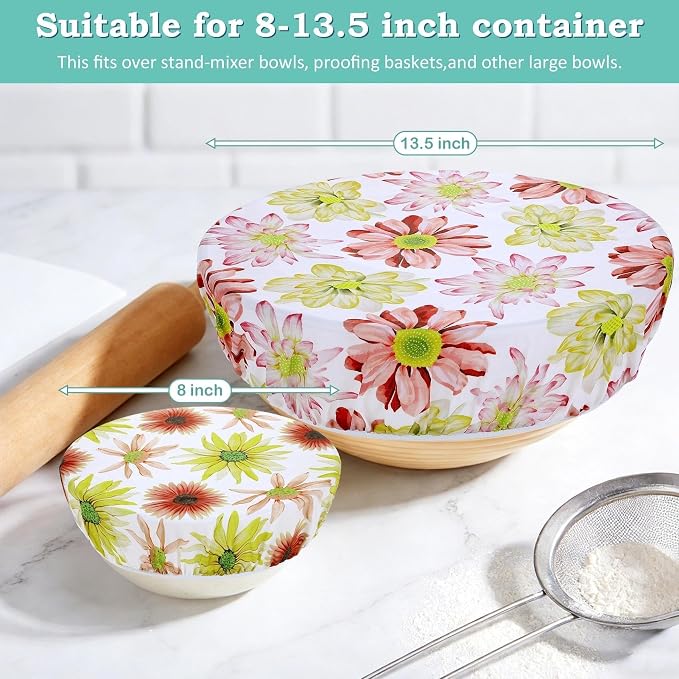2 Large Reusable Beeswax Bowl Covers - Image 5