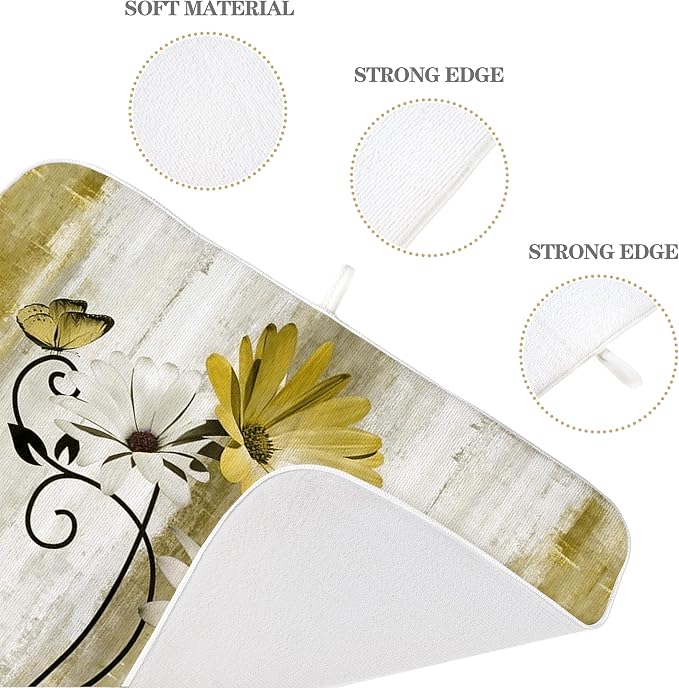 Floral Dish Drying Mat 18x24 Inches - Image 7