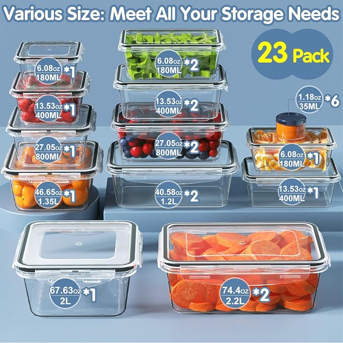46 PCS Food Storage Containers - Image 2