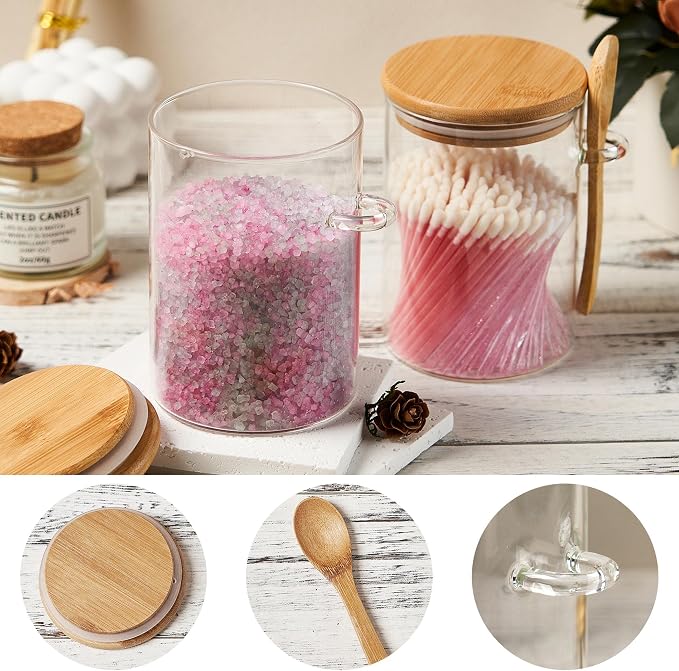 Glass Sugar Container with Spoon - Image 3