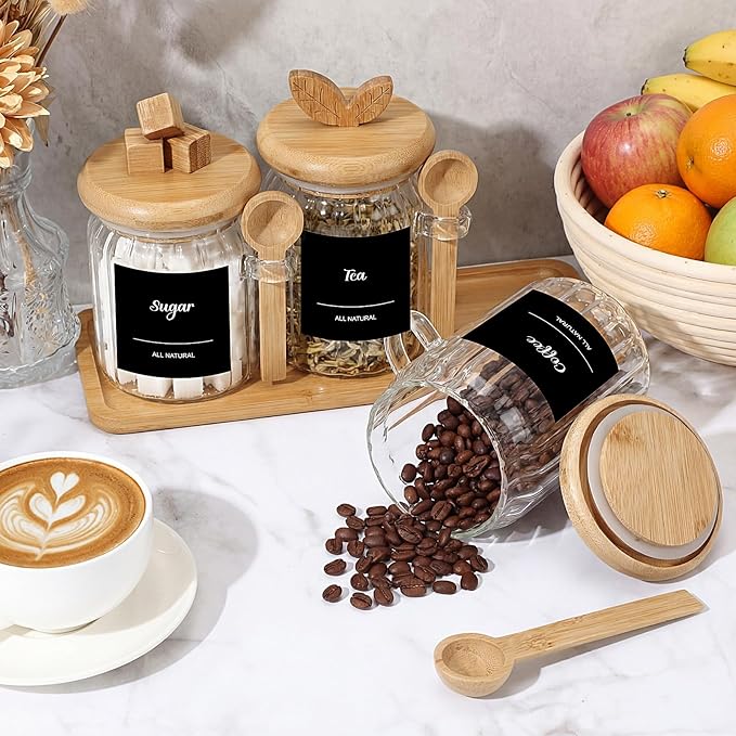 Suclain 3 Pcs Glass Coffee Container - Image 5