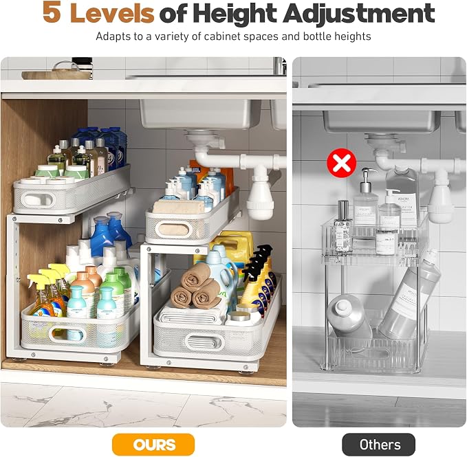2 Pack 21.3IN-Depth Under Sink Organizer - Image 8