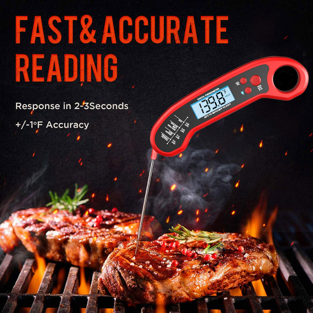 Meat Thermometer Digital, Instant Read Meat Thermometer for Grill and