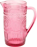 Boston International Codi Glass Pitcher, 4.5" x 7.75”, Pink