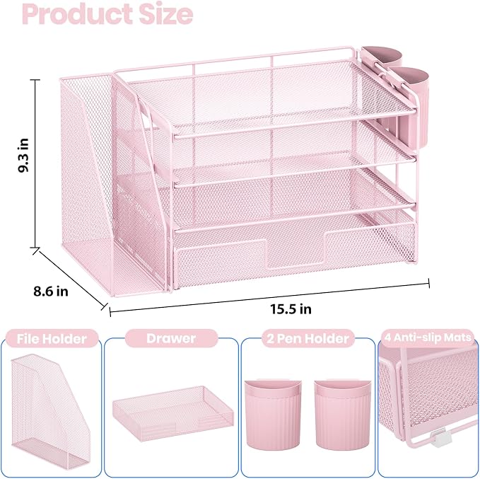 OPNICE Desk Organizer, 4-Tier Desktop File Organizer - Image 6