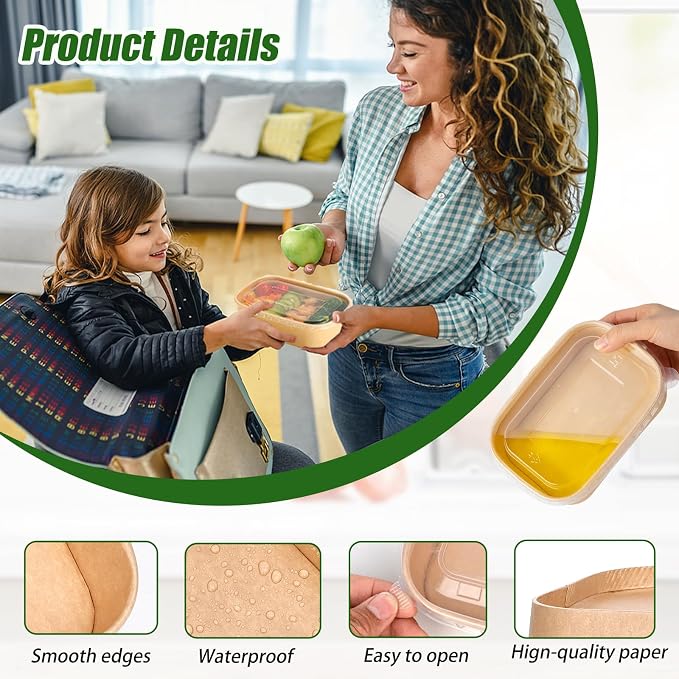 50-Pack 19oz Disposable Kraft Paper Bowls - Image 5