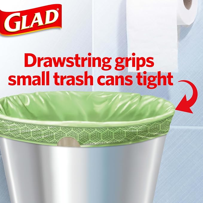 Glad Small Kitchen Drawstring Trash Bags, 4 Gallon, Febreze Sweet Citron & Lime - Image 2