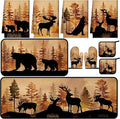 Fourluoo 10 Pcs Farmhouse Kitchen Decor Set 4 Brown Bear Kitchen Towels 2 by Fourluoo