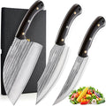 3PCS Meat Cleaver Knife Set by Topfeel