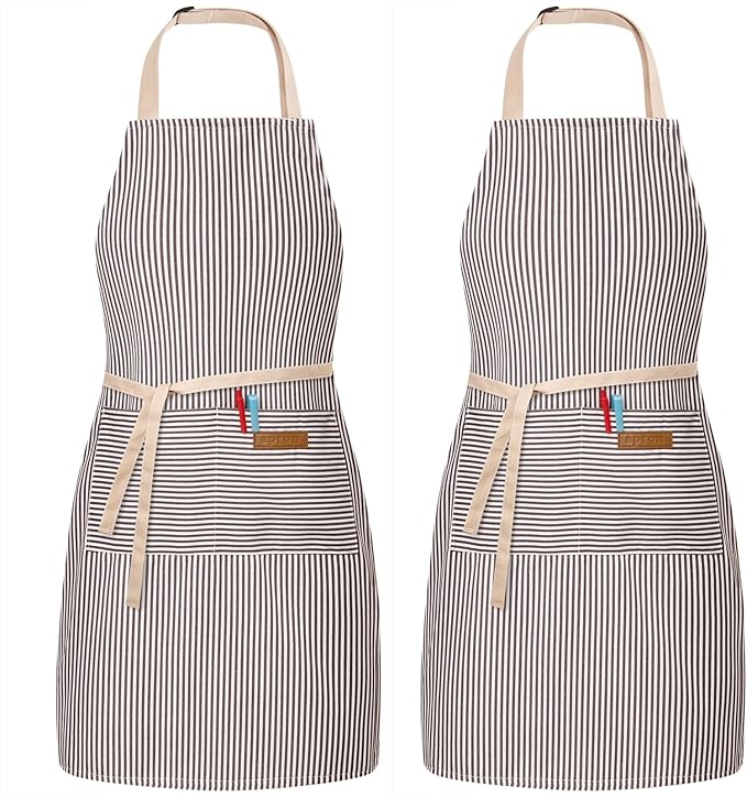 BeLuyi 2 Pack Adjustable Bib Apron by BELUYI