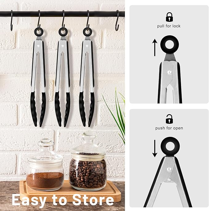 Hotec Mini Silicone Kitchen Tongs - Image 6