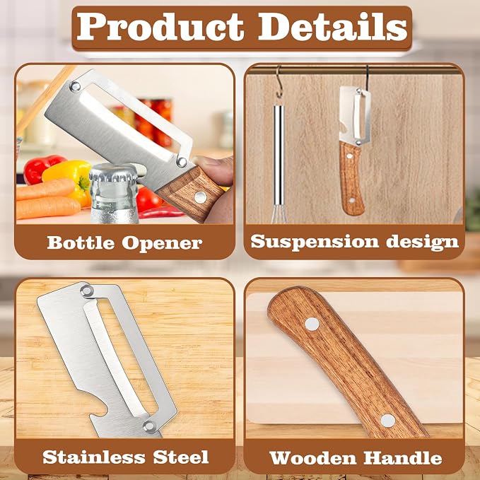 2 Pcs Multifunctional Vegetable Peeler, Stainless Steel Blade Peeler - Image 3