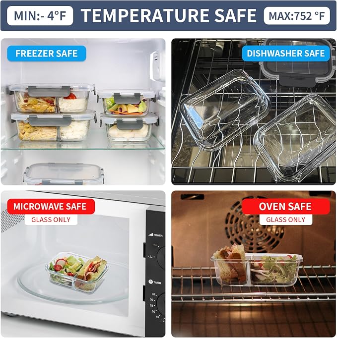 GULFLIN 2 & 3 Compartment Meal Prep Containers - Image 5