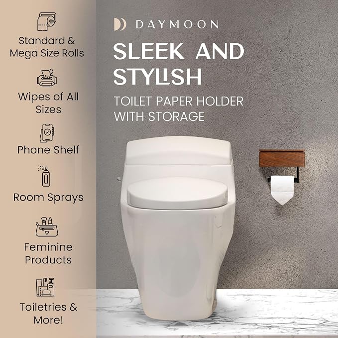 Day Moon™ - Toilet Paper Holder - Modern Roll Holder - Image 3