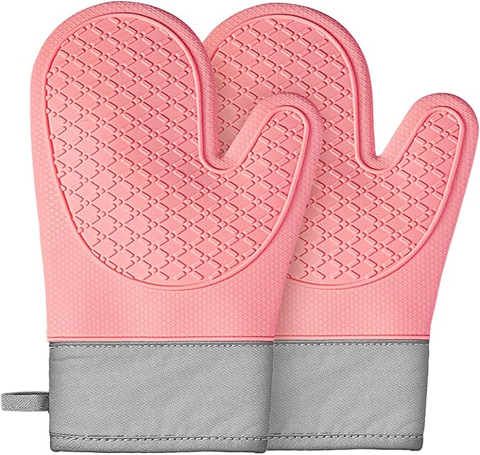 Silicone Oven Mitts, Waterproof Non Slip Grip Oven Gloves by Unknown
