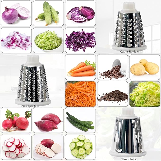 YOUCZON Rotary Cheese Grater Multi-Purpose Stainless Steel Cheese Shredder - Image 3