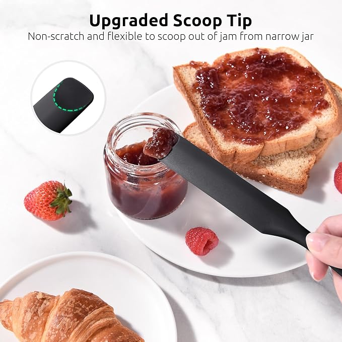 U-Taste Silicone Jar Spatula for Sourdough Starter: Long Skinny Food-Grade Jam - Image 4