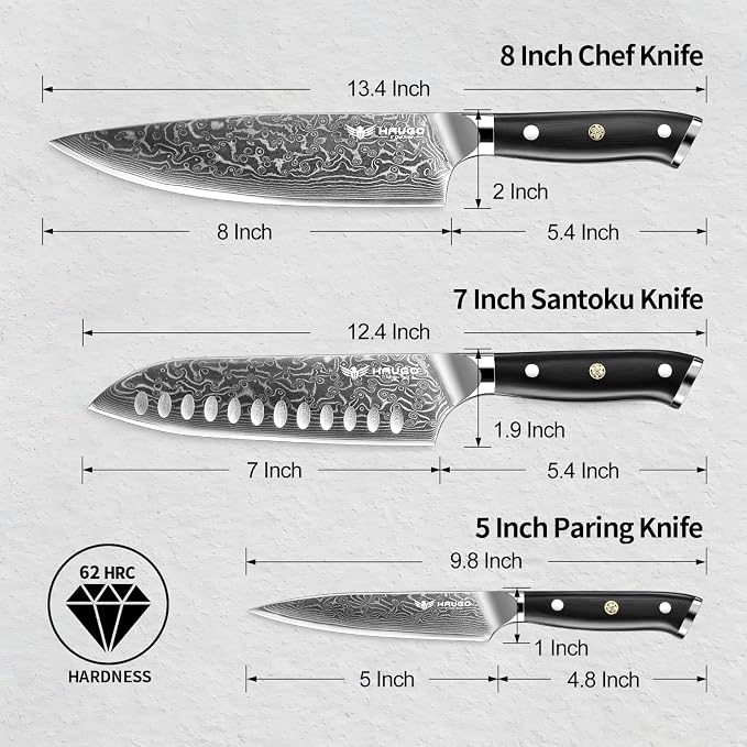Damascus Knife Set - Image 3