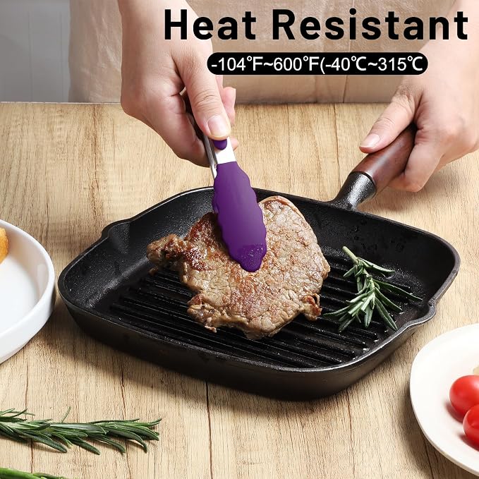 Hotec Mini Silicone Kitchen Tongs - Image 2