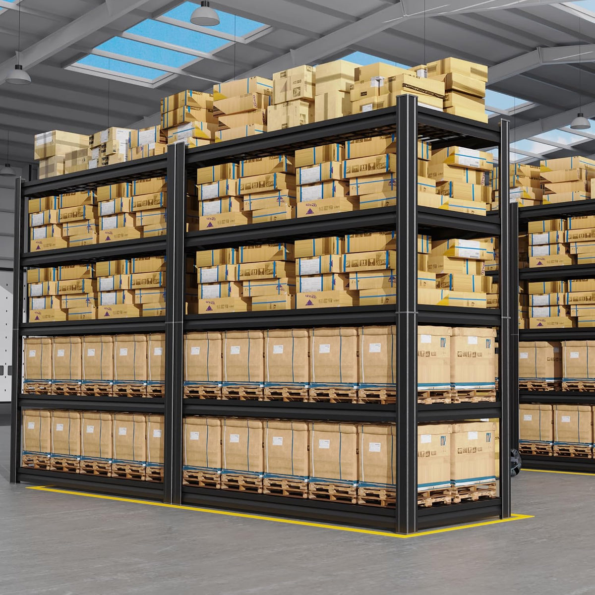 71"H Garage Shelving-3000LBS 5 Tier Storage Shelves,Adjustable Heavy