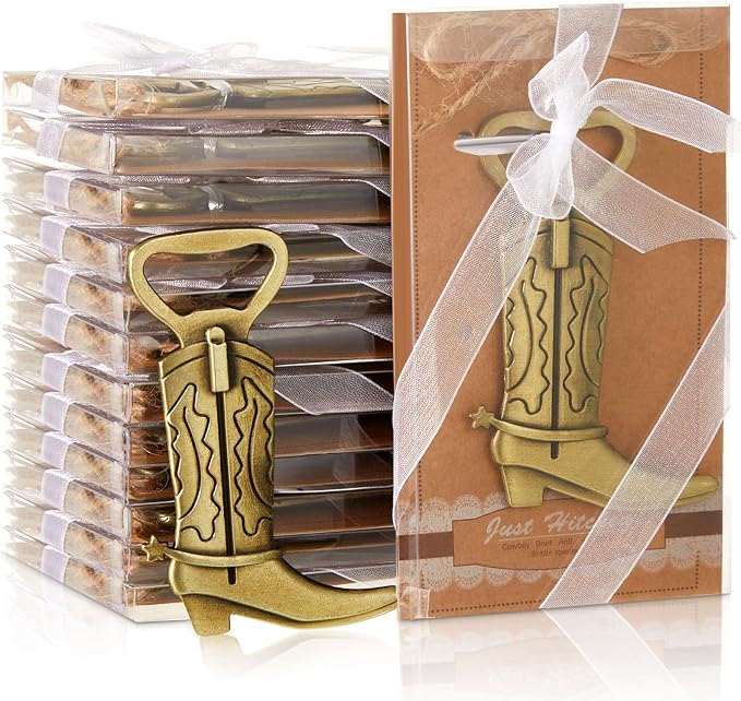 Hortsun 36 Sets Cowboy Boot Bottle Openers Baby Shower Bottle Opener Favors by Hortsun