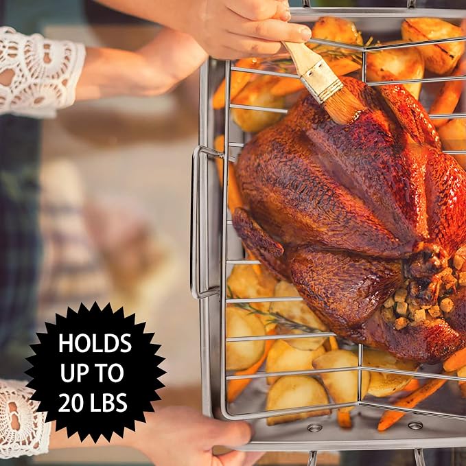 P&P CHEF 16" Roaster Roasting Pan - Image 6