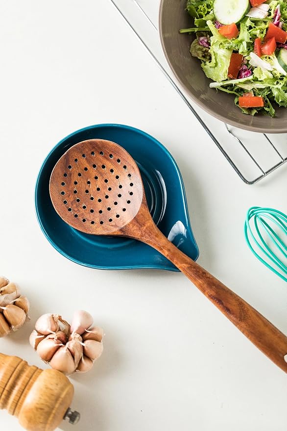 LAUCHUH Spoon Rest, Ceramic Spoon Holder - Image 4