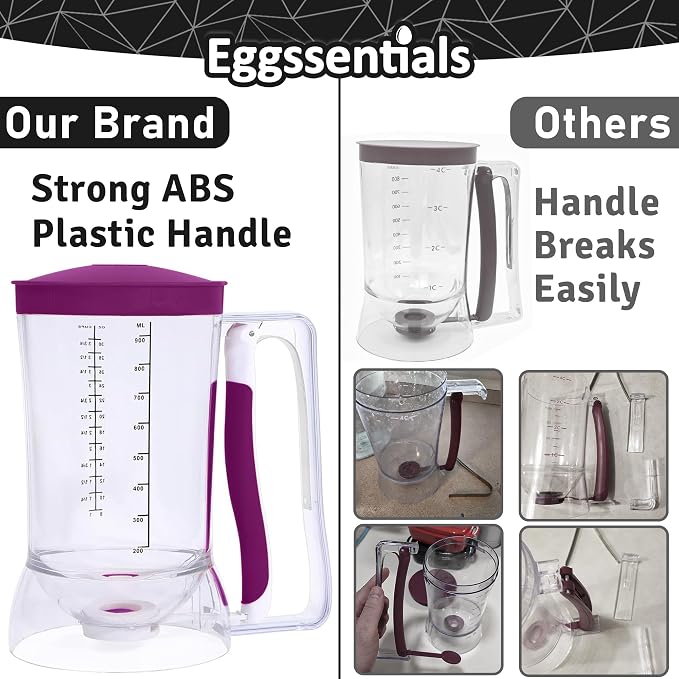 Eggssentials – Batter Dispenser Mess-Free, Squeeze Handle, Waffles & More – - Image 3