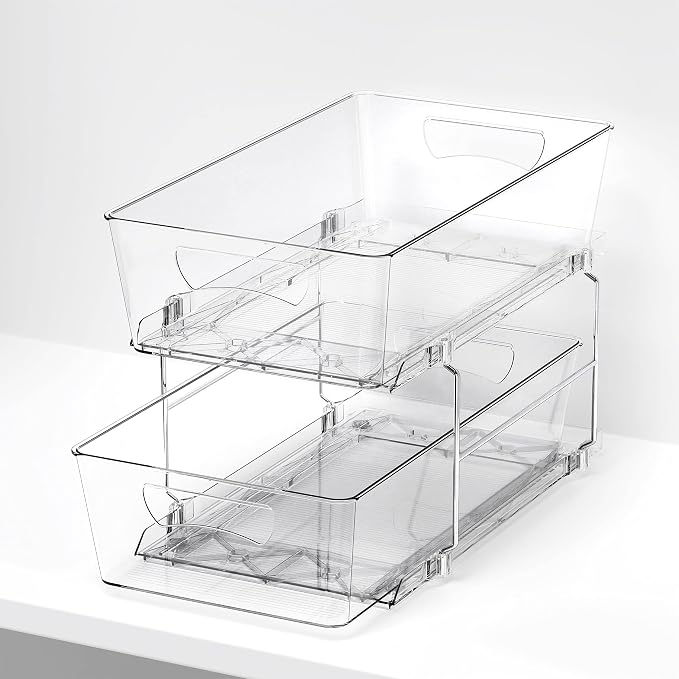 Simple Houseware 2 Tier Basket Drawer Cabinet Pull-Out Organizer - Image 9
