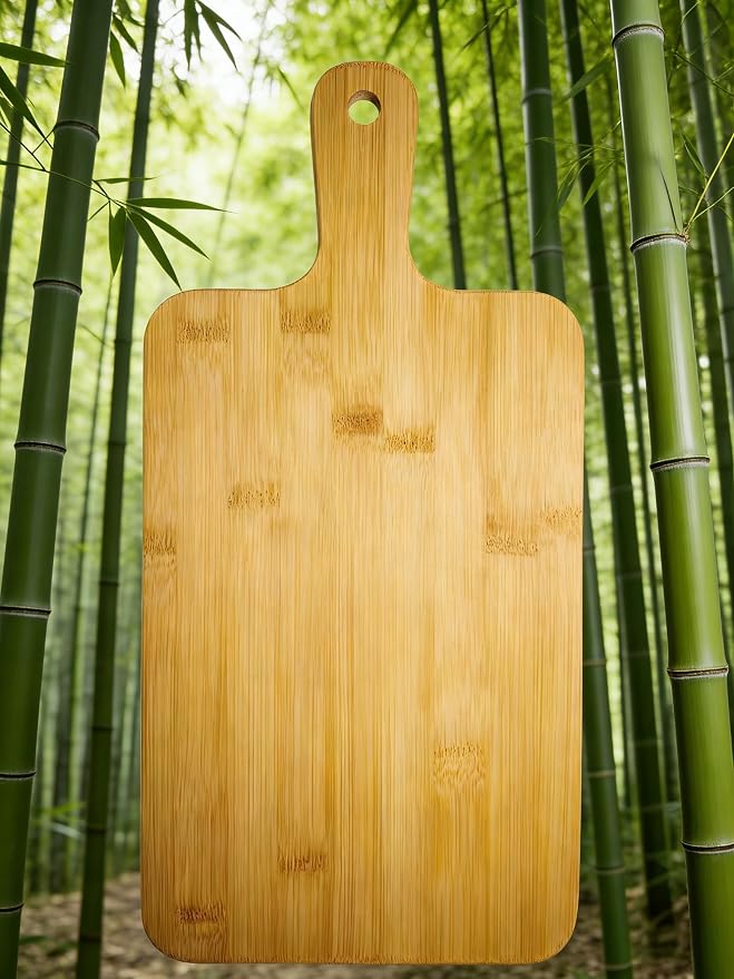 ZeQi Bamboo Cutting Board with Handle, Wooden Cutting Boards, Chopping Board - Image 9
